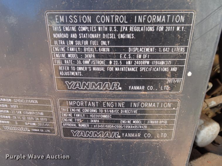 image for item GC9116 2010 Hitachi ZX35U-3 mini excavator