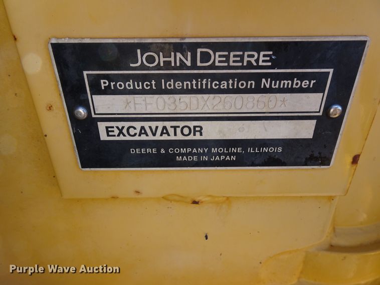 image for item GC9117 2008 John Deere 35D mini excavator