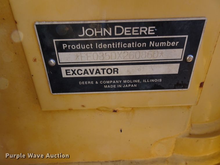 image for item GC9117 2008 John Deere 35D mini excavator