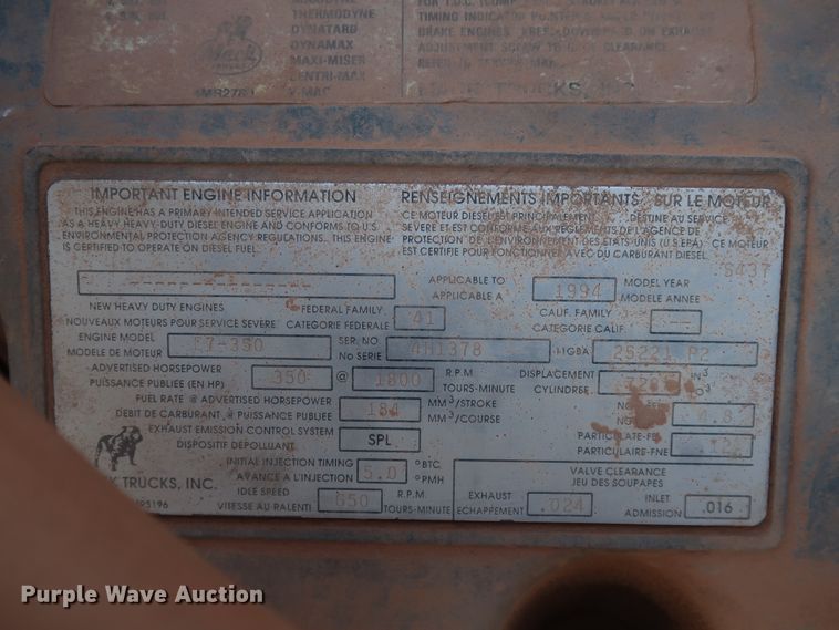 image for item GD9870 1994 Mack RD688S tank truck