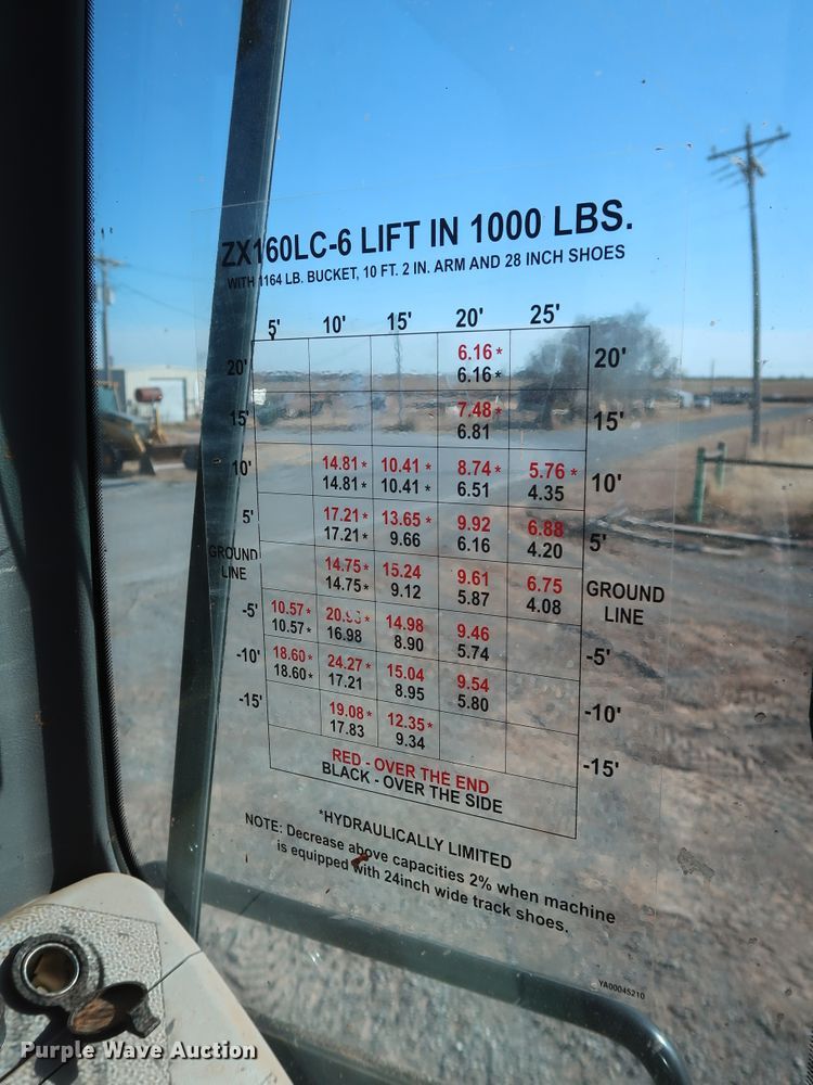 image for item GD9880 2016 Hitachi ZAXIS ZX160LC-6N excavator