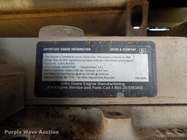 image for item FK9921 1999 Ingersoll Rand P185JD air compressor