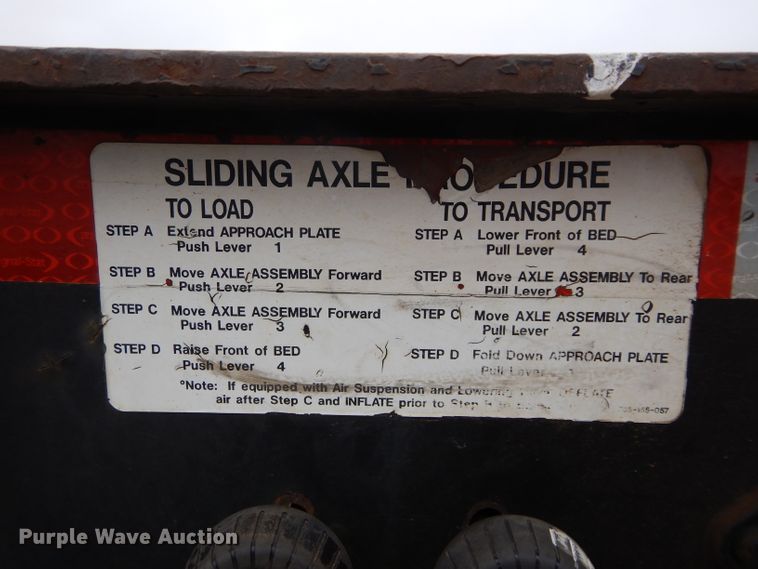 image for item FK9938 1999 Trail King TK110-SA-483 drop deck equipment trailer