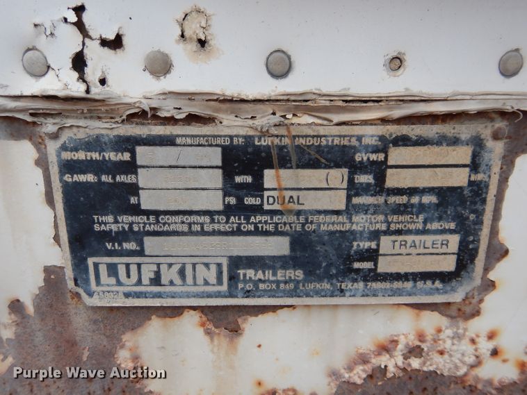 image for item FK9939 1994 Lufkin IFV-IPST dry van trailer