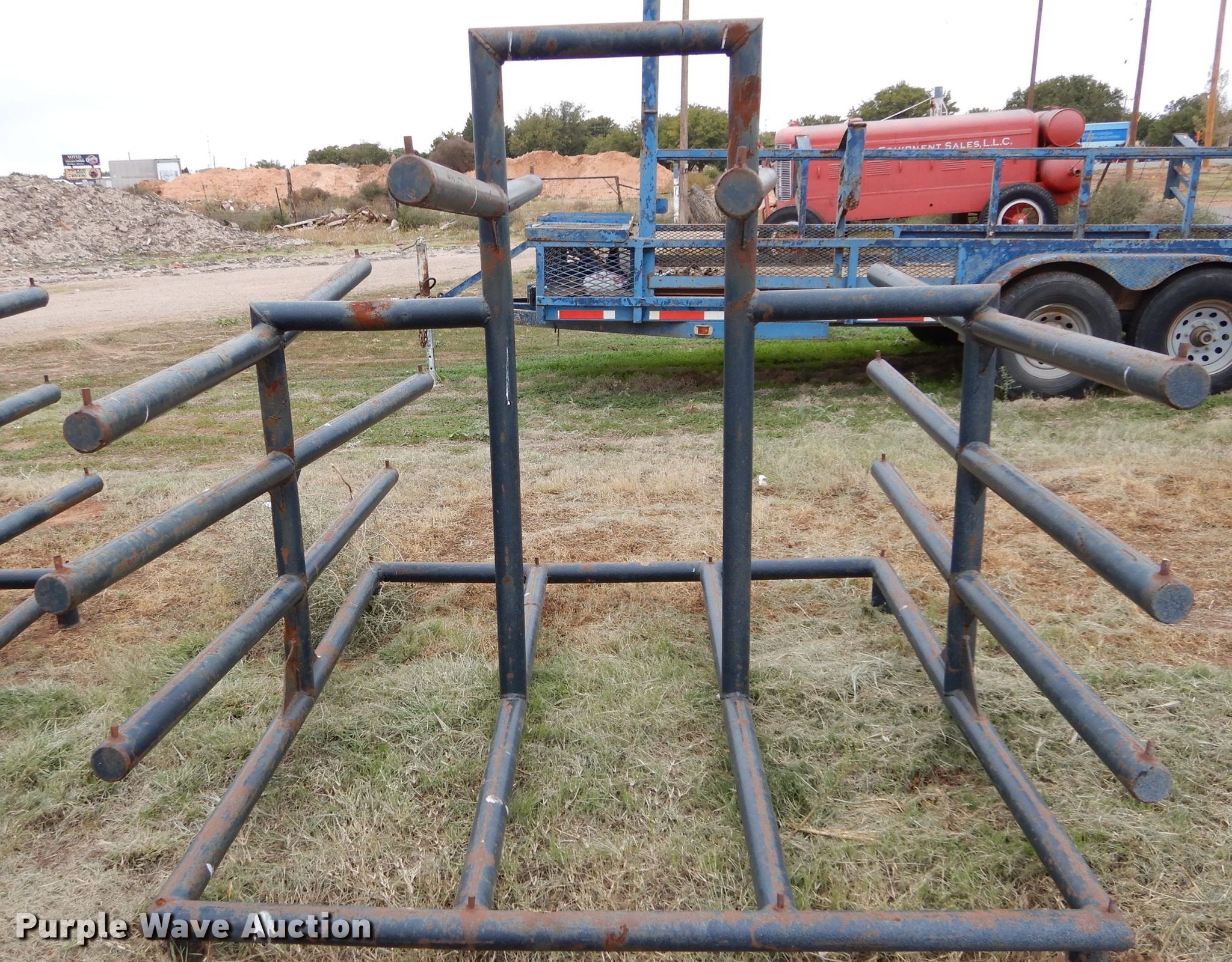 (3) pipe racks in Slaton, TX Item FK9897 sold Purple Wave