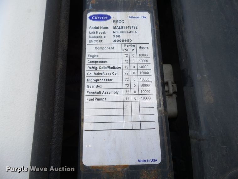 image for item DF0821 2010 Great Dane SUP-1114-11053 refrigerated van trailer