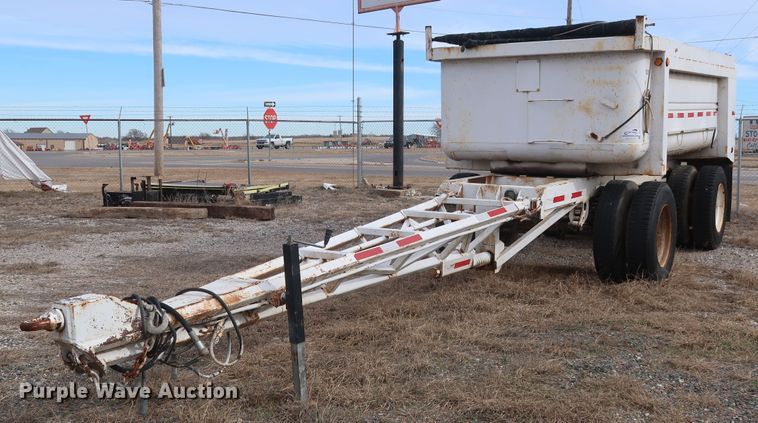 image for item DH0754 2005 shop built end dump pup trailer