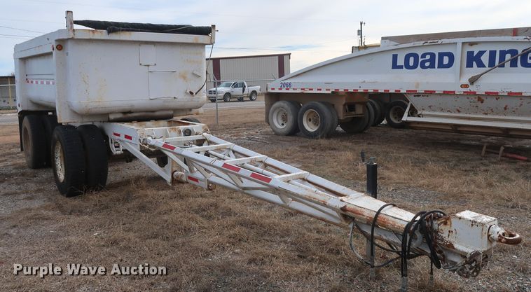image for item DH0754 2005 shop built end dump pup trailer