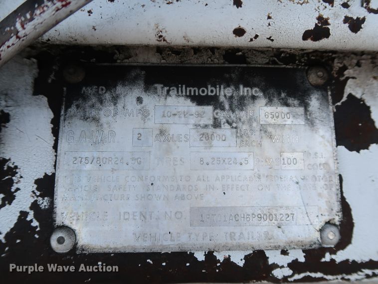 image for item DH0779 1993 Trailmobile 01AC-1UAL refrigerated van trailer