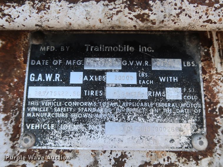 image for item DH0780 1996 Trailmobile 01AN-1UAL refrigerated van trailer