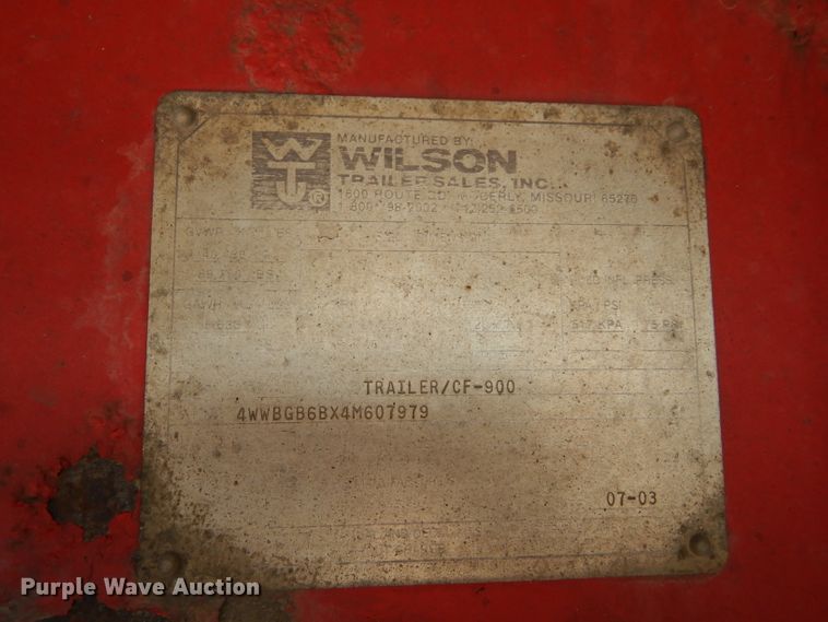 image for item DH4284 2004 Wilson Road Brute CF900 flatbed trailer