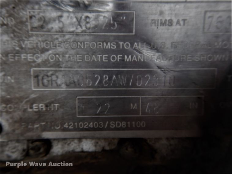 image for item DH5004 2010 Great Dane refrigerated van trailer