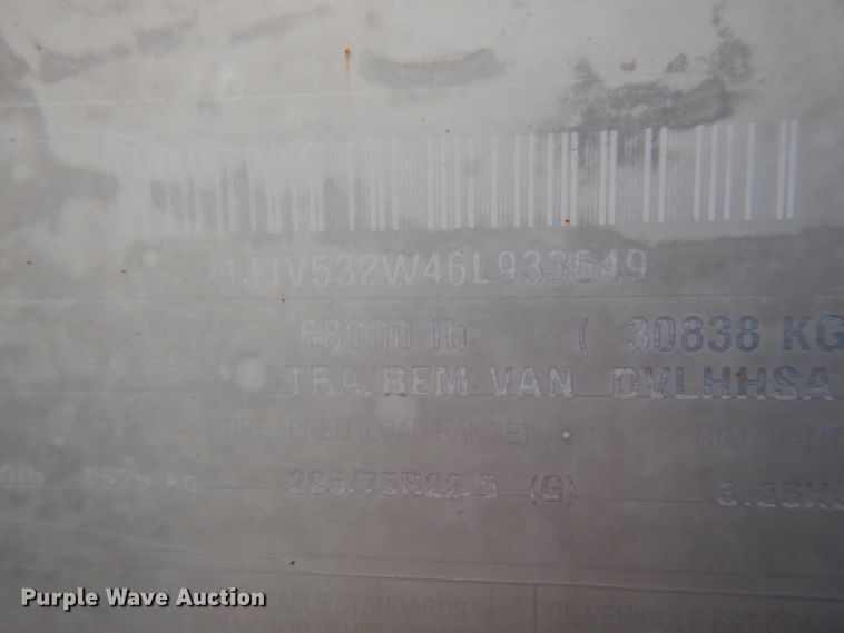 image for item DH6864 2006 Wabash dry van trailer