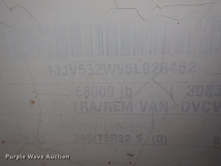 image for item DH6869 2005 Wabash dry van trailer