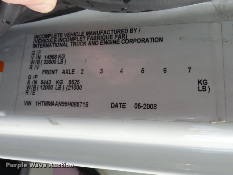 image for item EF9592 2009 International DuraStar 4300 refrigerated box truck