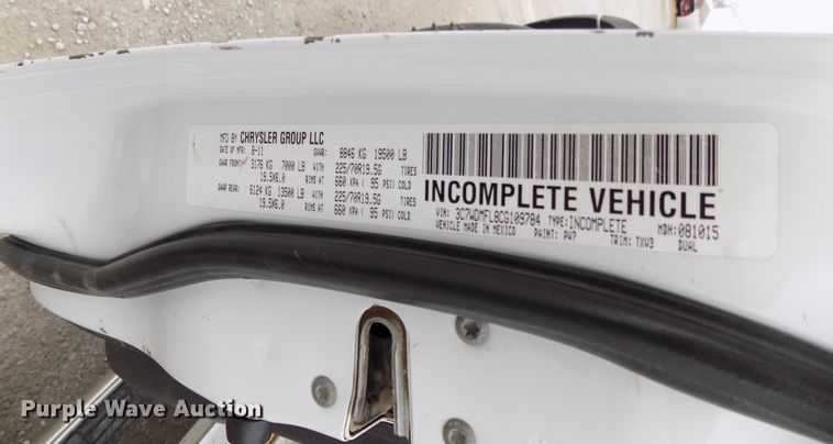 image for item GF9865 2012 Dodge Ram 5500HD truck cab and chassis