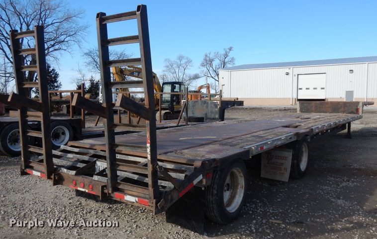 image for item GJ9159 1999 Transcraft drop deck equipment trailer