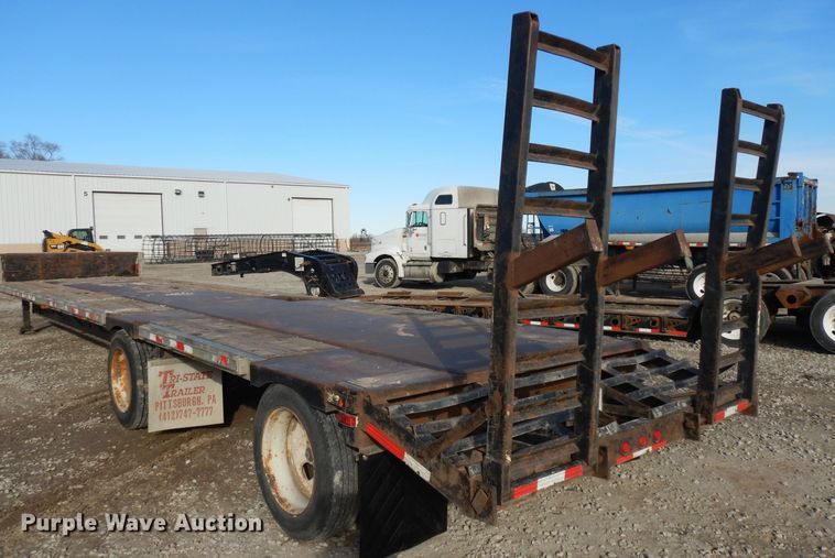 image for item GJ9159 1999 Transcraft drop deck equipment trailer
