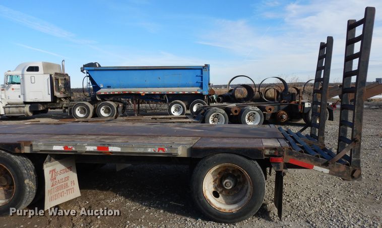 image for item GJ9159 1999 Transcraft drop deck equipment trailer
