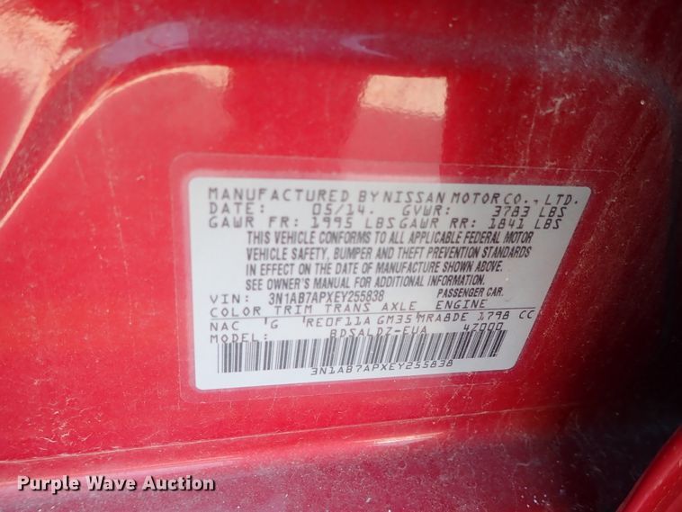 image for item DC3446 2014 Nissan Sentra
