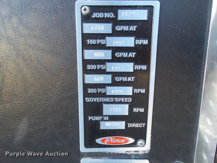 image for item DF0822 1999 Pierce ladder fire truck