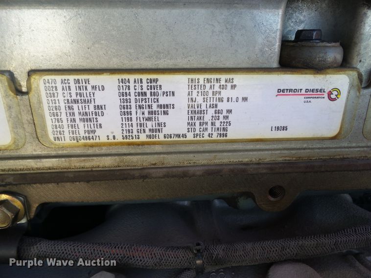 image for item DF0822 1999 Pierce ladder fire truck