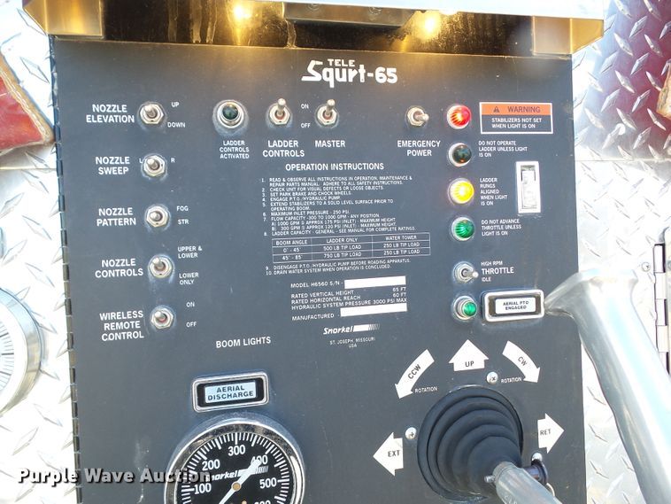 image for item DF0822 1999 Pierce ladder fire truck