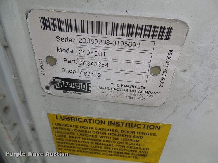 image for item DG5534 2008 Knapheide 6108DJ1 utility bed