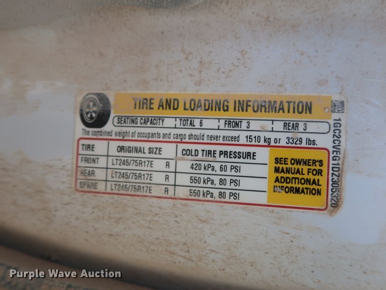 image for item DG7038 2013 Chevrolet Silverado 2500HD Ext. Cab pickup truck