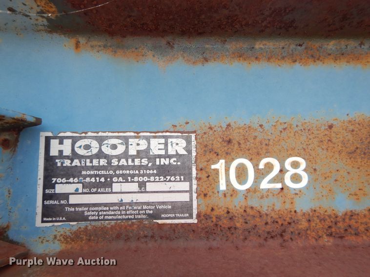 image for item DH2093 1996 Hooper equipment trailer
