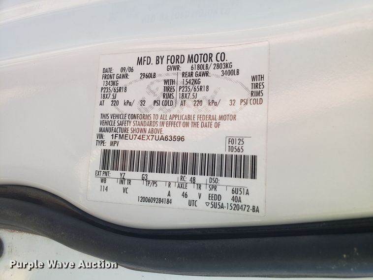 image for item DH2828 2007 Ford Explorer SUV