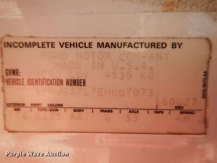 image for item DH4289 1984 Ford Econoline E350 box truck