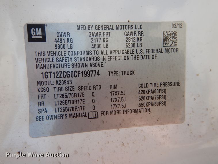 image for item DH6948 2012 GMC Sierra 2500HD Crew Cab pickup truck