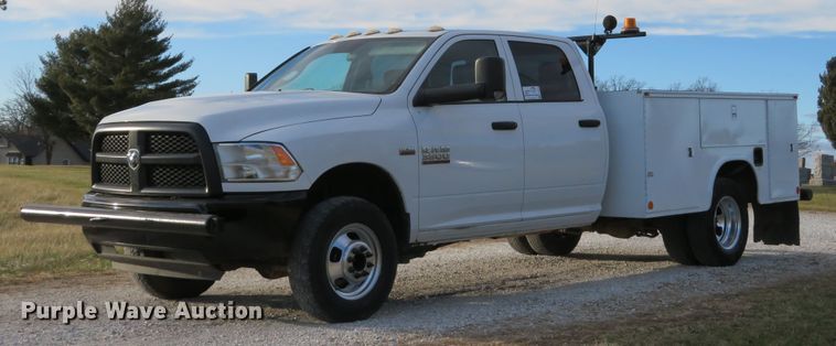 image for item DI2010 2014 Dodge Ram 3500HD Crew Cab utility bed pickup truck