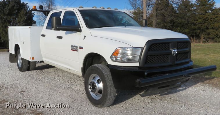 image for item DI2010 2014 Dodge Ram 3500HD Crew Cab utility bed pickup truck