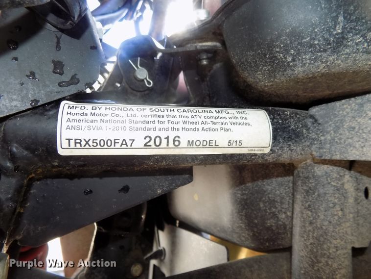 image for item DO9422 2016 Honda Foreman Rubicon Deluxe ATV