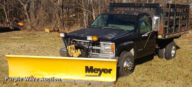 image for item EL9750 1995 Chevrolet K3500 dump flatbed pickup truck