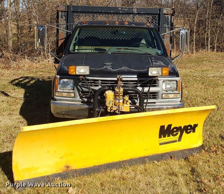 image for item EL9750 1995 Chevrolet K3500 dump flatbed pickup truck