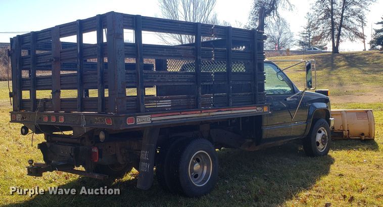 image for item EL9750 1995 Chevrolet K3500 dump flatbed pickup truck