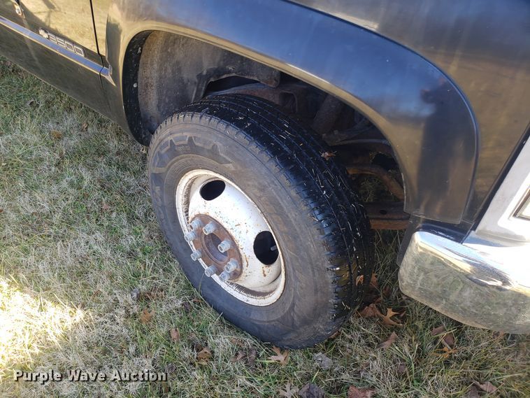 image for item EL9750 1995 Chevrolet K3500 dump flatbed pickup truck