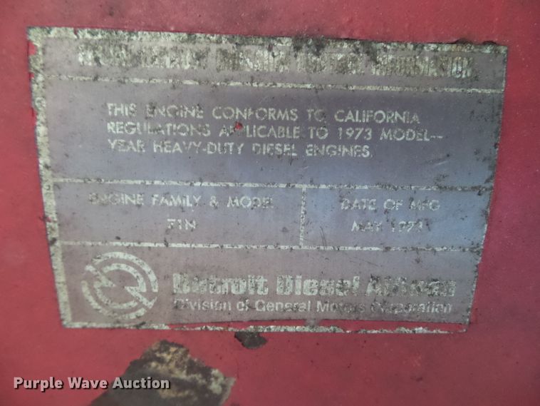 image for item EM9871 1973 Pierce SR-24768 ladder fire truck