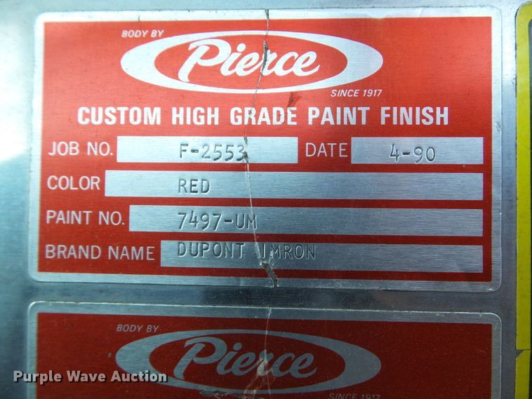 image for item EM9871 1973 Pierce SR-24768 ladder fire truck