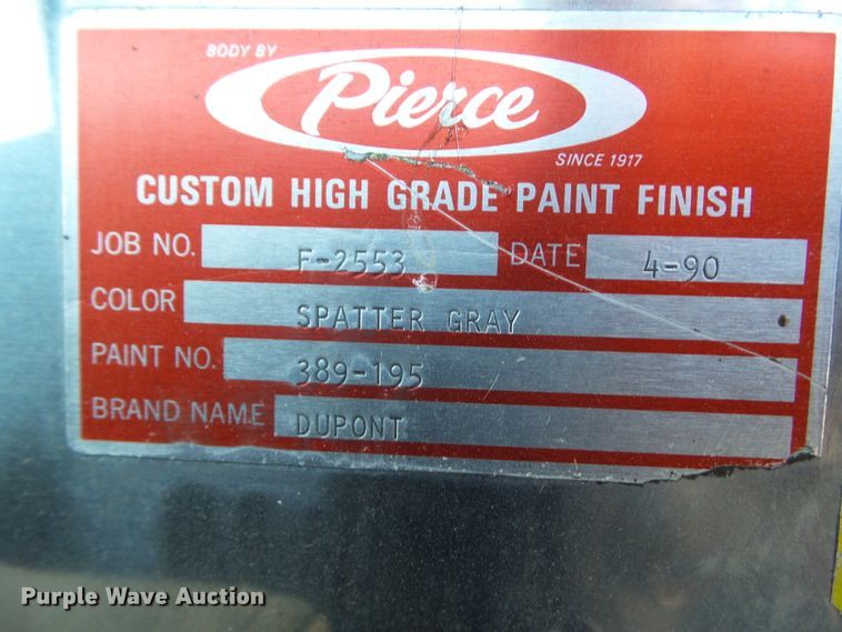 image for item EM9871 1973 Pierce SR-24768 ladder fire truck