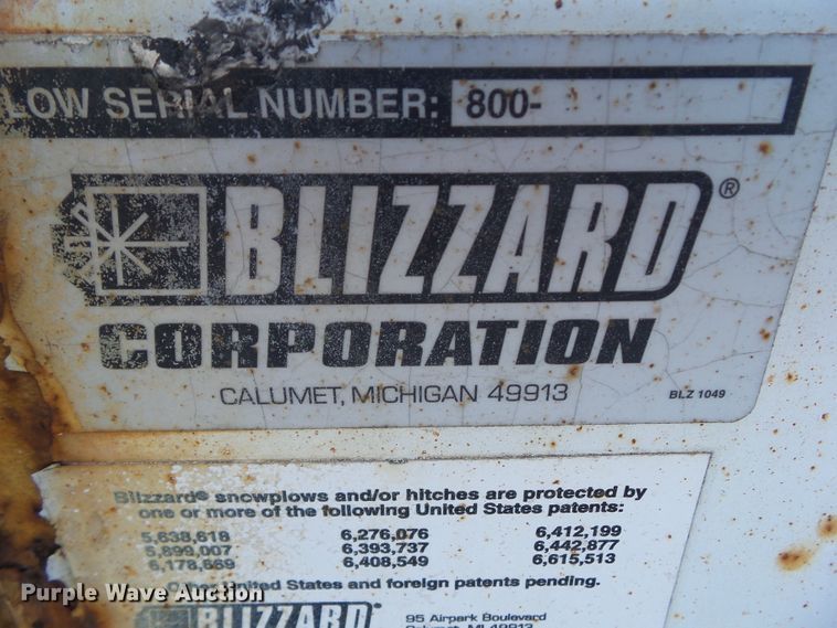 image for item EM9873 Blizzard 8'W snow plow