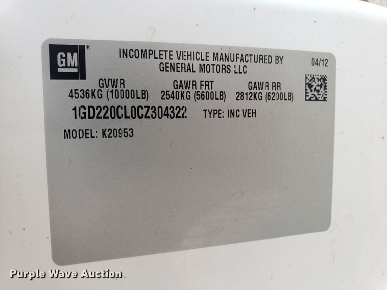 image for item EZ9034 2012 GMC Sierra 2500HD Ext. Cab utility bed pickup truck