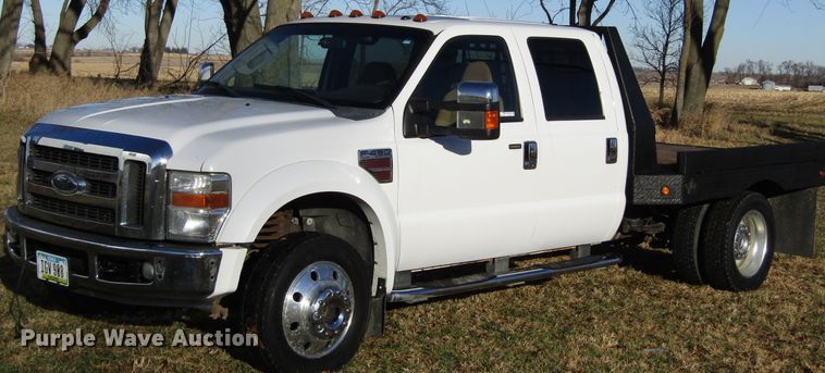 image for item FD9315 2008 Ford F450 Super Duty Crew Cab flatbed truck