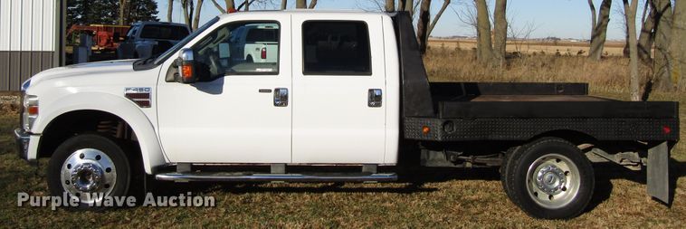 image for item FD9315 2008 Ford F450 Super Duty Crew Cab flatbed truck