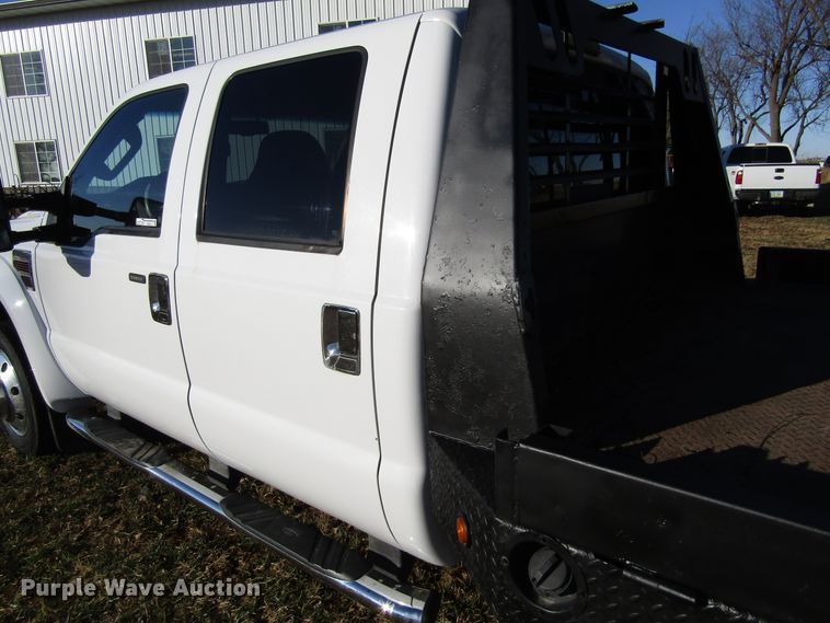 image for item FD9315 2008 Ford F450 Super Duty Crew Cab flatbed truck