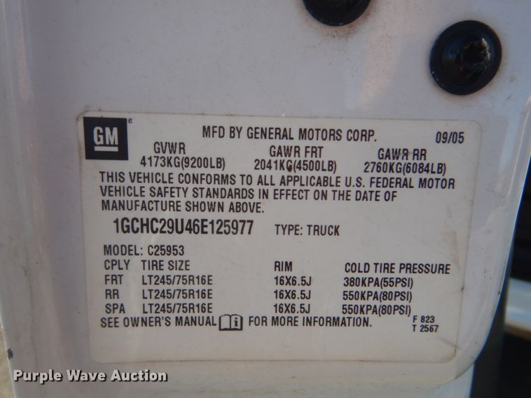 image for item FF9109 2006 Chevrolet Silverado 2500HD Ext. Cab pickup truck