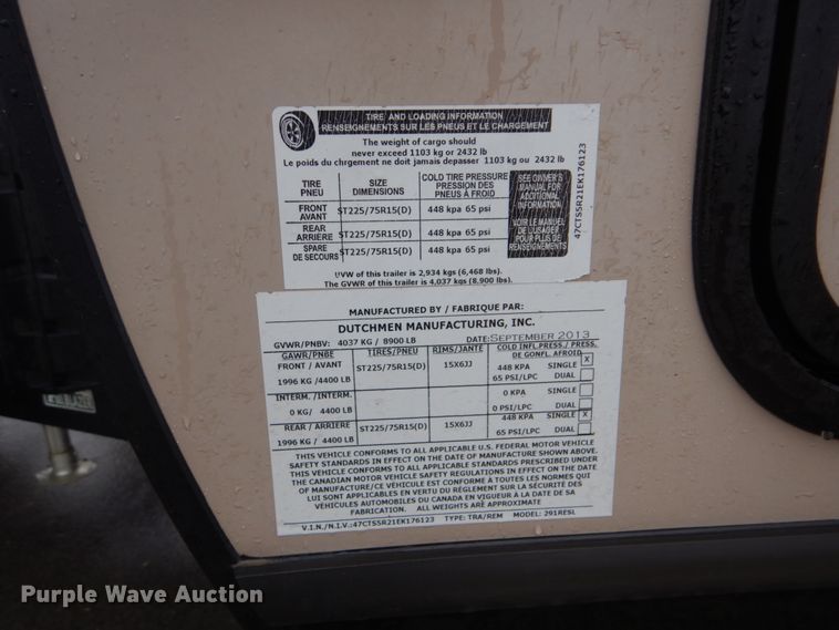 image for item FF9161 2014 Dutchmen Kodiak camper